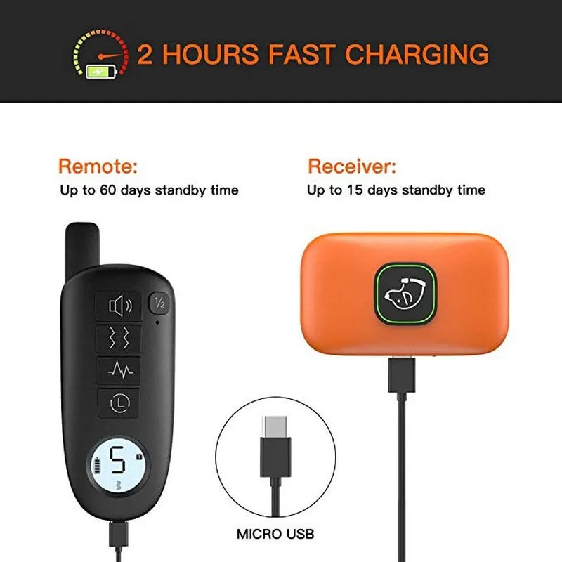 1000FT Pet Dog Training Collar IP67 Waterproof Rechargeable Electric Remote Shock Vibration Sound Bark Stop Collar Drop Shipping